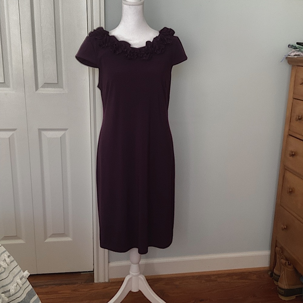 Ladies Dress “MSK” Large? Eggplant - Picture 6 of 6